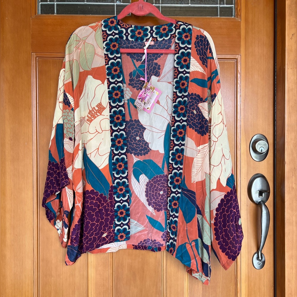 POWDER Winter Floral Kimono Jacket - NWT